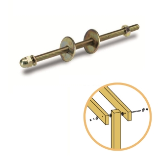 Kit de quincaillerie de fixation pour poutre et poteau | Vis 10x210 mm