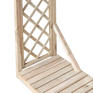 Hangar à bois avec treillis Jessy 162x60x205 cm en bois de conifère imprégné en autoclave