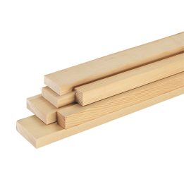 Lot de 6 pièces – Tasseau raboté en épicéa massif scandinave Premium 4×5×200 cm – Naturel