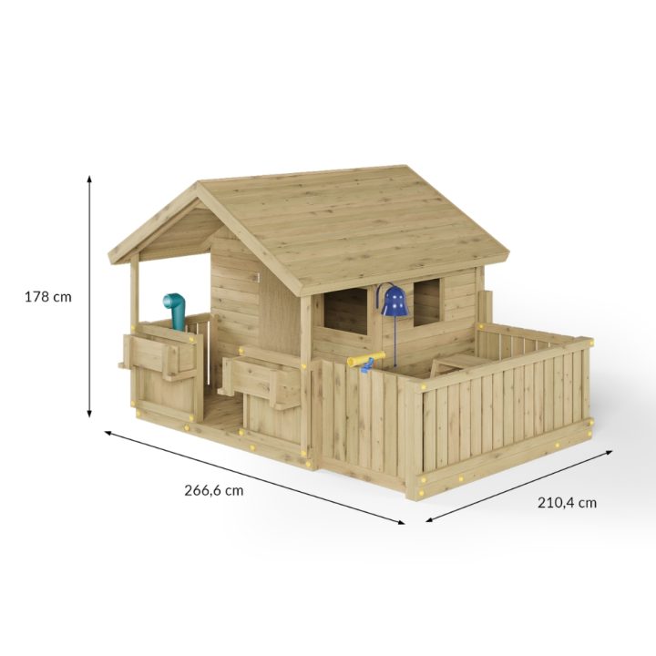 Maisonnette en bois pour enfants Fungoo Sunny Bandcorner – Jeu de jardin