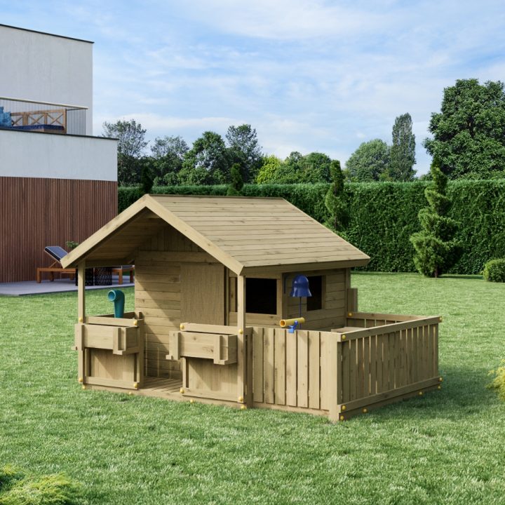 Maisonnette en bois pour enfants Fungoo Sunny Bandcorner – Jeu de jardin