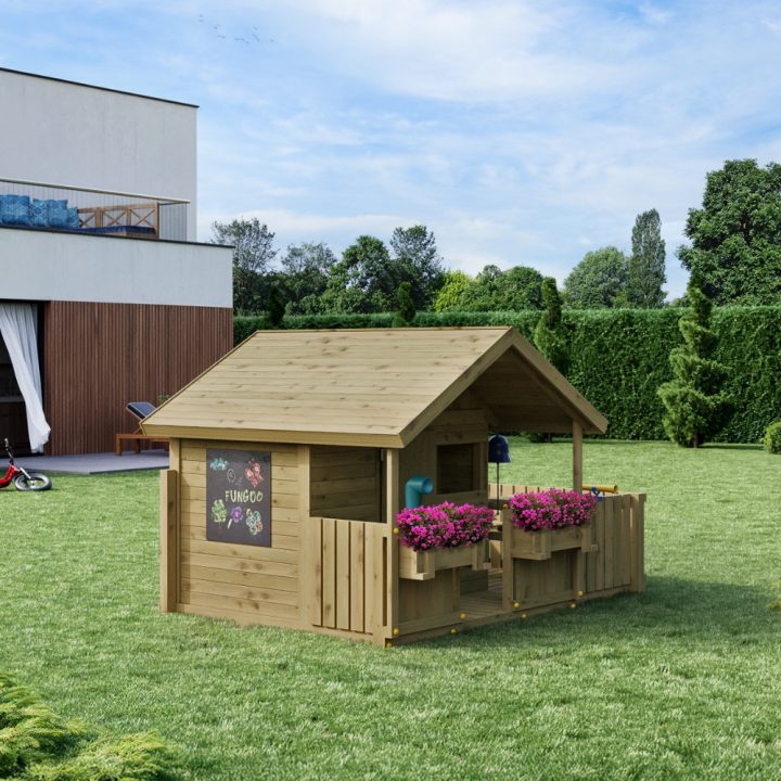 Maisonnette en bois pour enfants Fungoo Sunny Bandcorner – Jeu de jardin