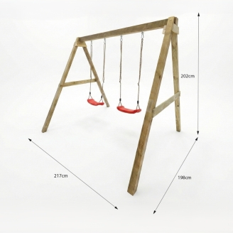 Balançoire en bois Maxplay Swing – Double siège pour jardin