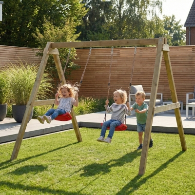 Balançoire en bois Maxplay Swing – Double siège pour jardin