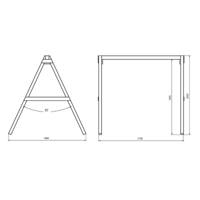 Balançoire en bois Maxplay Swing – Double siège pour jardin