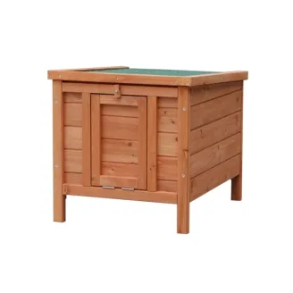 Clapier en bois surélevé pour extérieur pour lapins et cochons d’Inde 42 x 51 x 43 cm – Farm 5