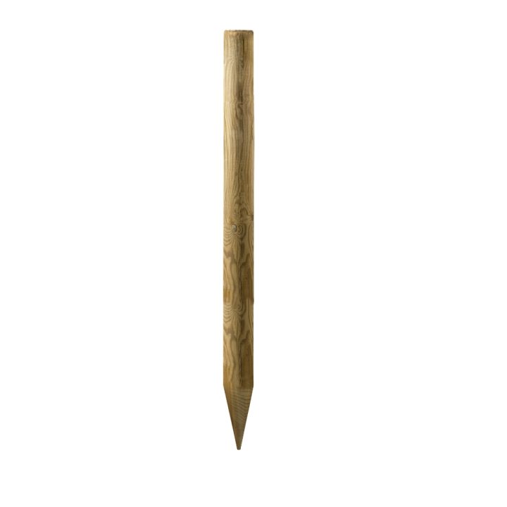 Poteau rond en bois Ø12x150 cm avec pointe | imprégné en autoclave