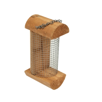 Mangeoire pour Oiseaux Robin en Bois de Conifère 7 x 10 x 19,5 cm