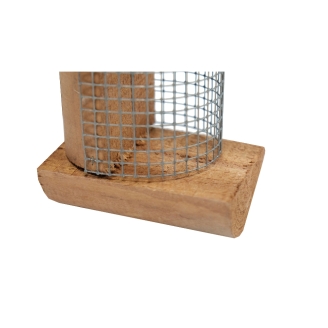 Mangeoire pour Oiseaux Robin en Bois de Conifère 7 x 10 x 19,5 cm