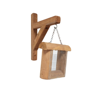 Mangeoire pour Oiseaux Sparrow en Bois de Conifère 7 x 19 x 19 cm