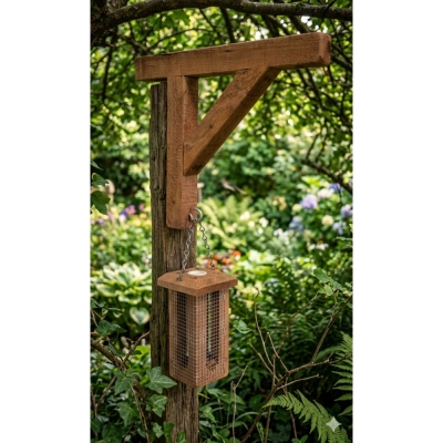 Support de poteau 9x9x50 cm à sceller dans le ciment – Solide et résistant